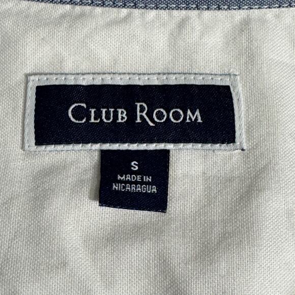Club Room Mens Casual Button Down Shirt Size Small White Long Sleeve Collared - Picture 7 of 13